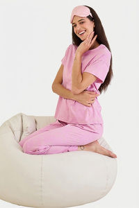 Sweet Dreams Printed Pyjama  Set - Dusty Rose — thumbnail 3